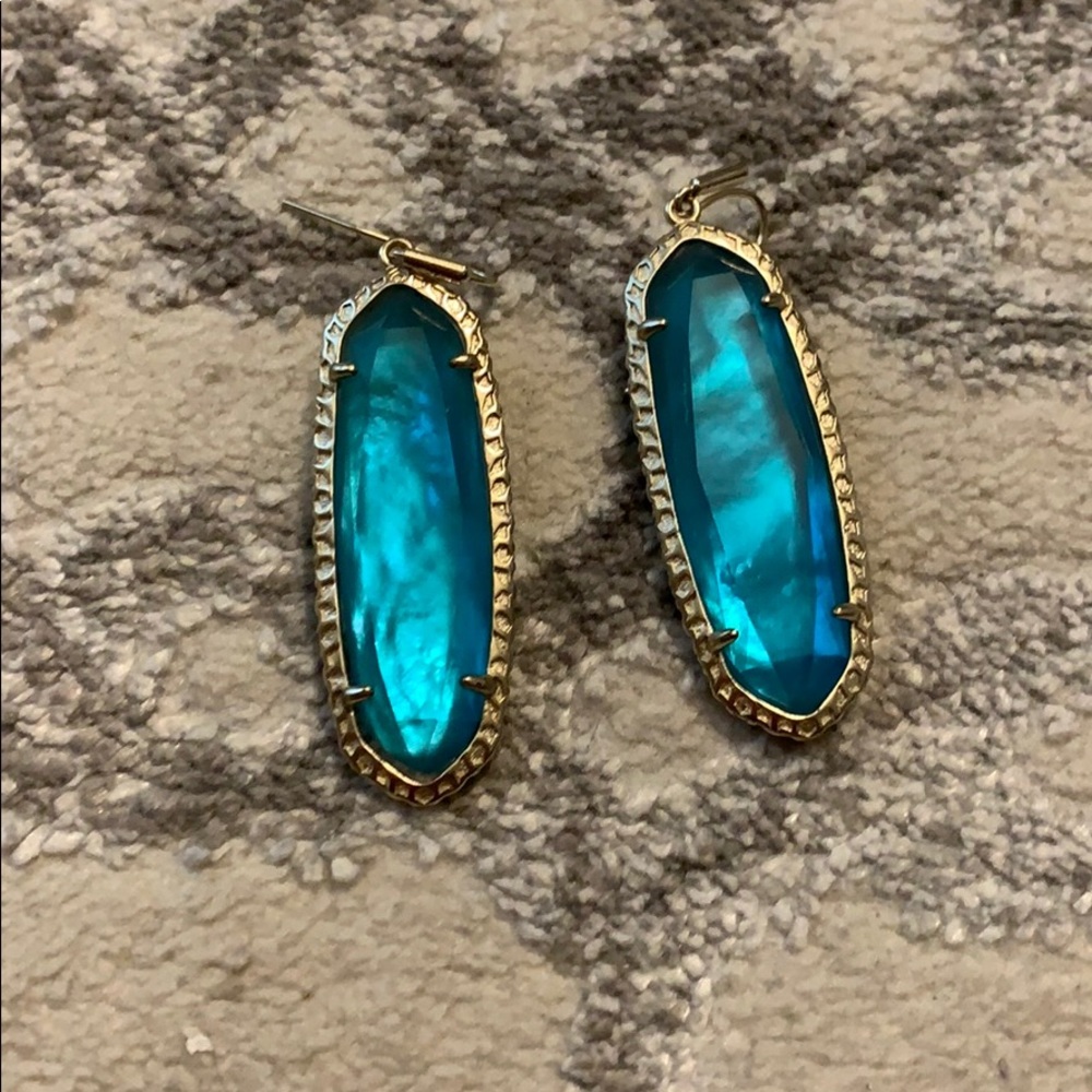 Aqua Kendra Scott earrings